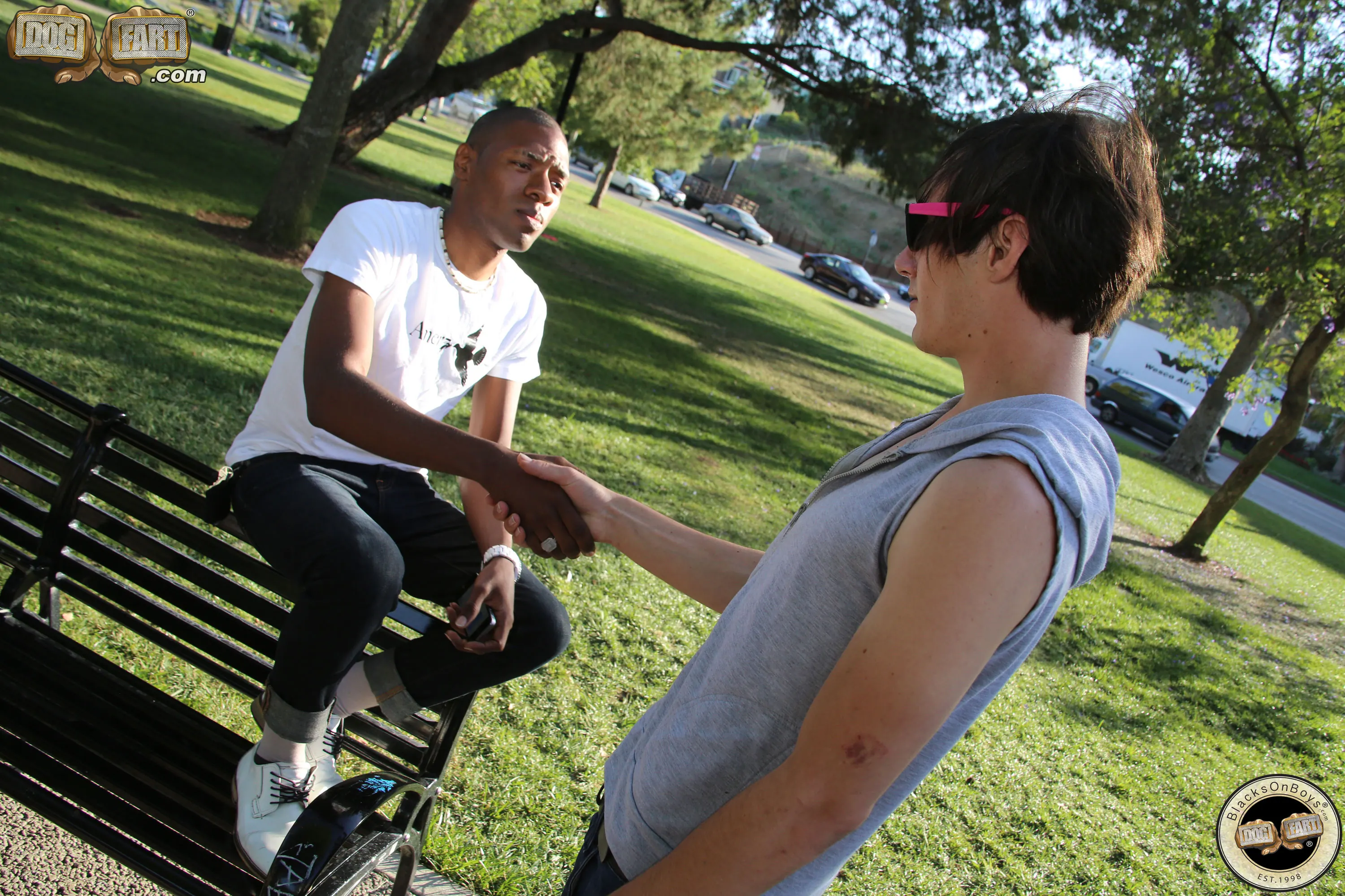 Mr. Hampton in 'and Caleb Andrews - Blacks On Boys' from 'Dogfart Men' (Photo 1) Dogfart Men 'and Caleb Andrews - Blacks On Boys' starring Mr. Hampton (Photo 1)